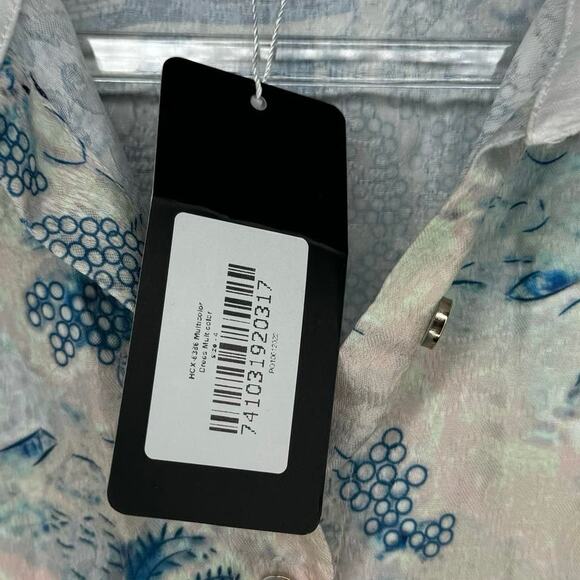 Kaimilan A-Line Midi Shirt Collar Long Sleeve Printed Dress Size 4- NWT - Picture 10 of 11